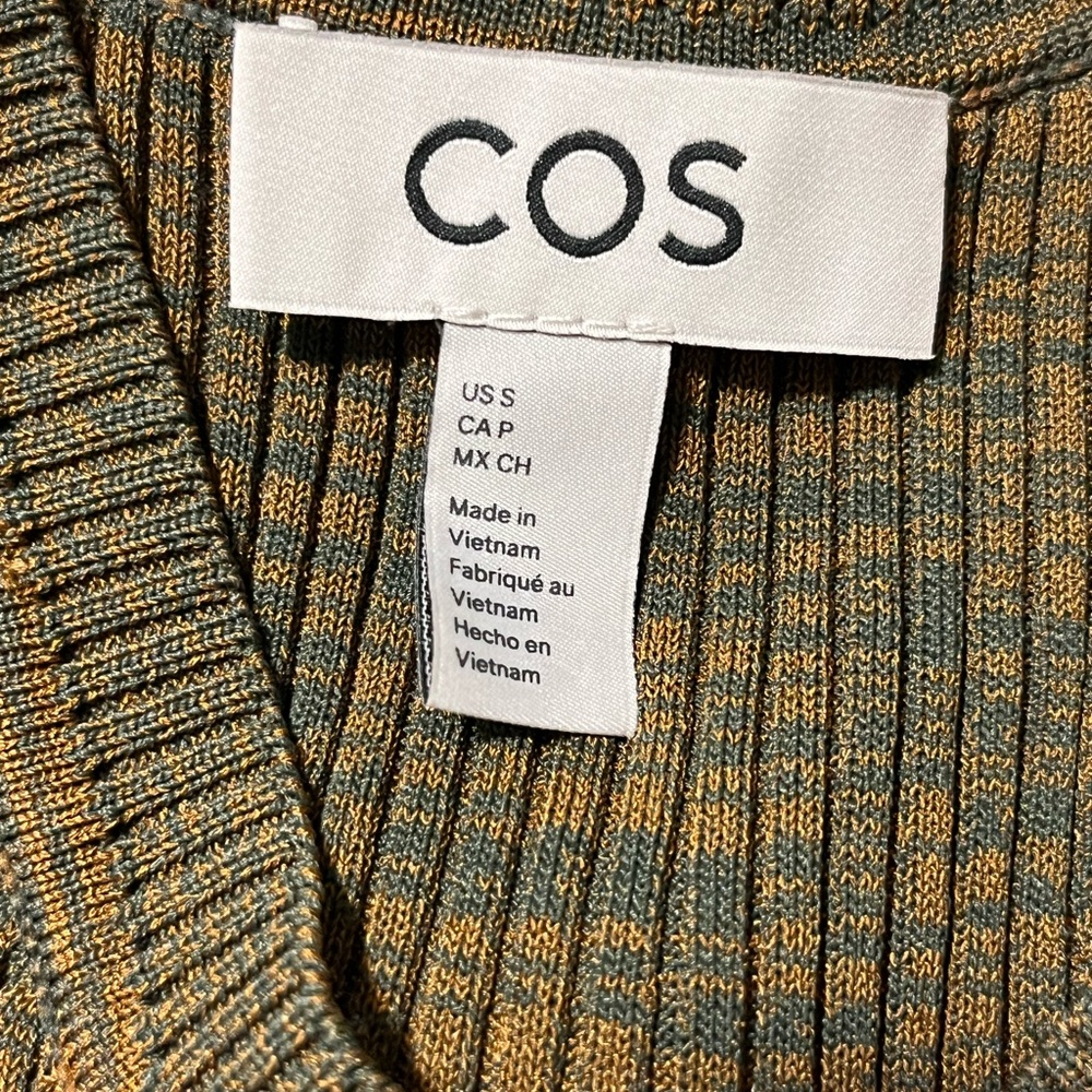 COS Olive Ribbed Tank Top - Picture 3 of 4